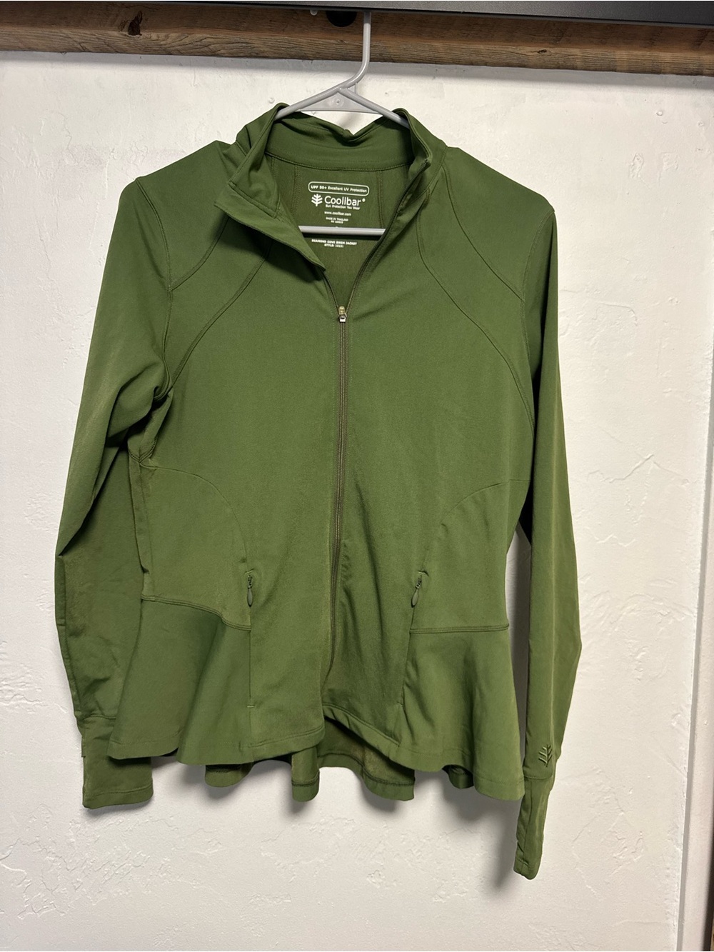 Coolibar Olive Green Zip-Up Sun Jacket for Women